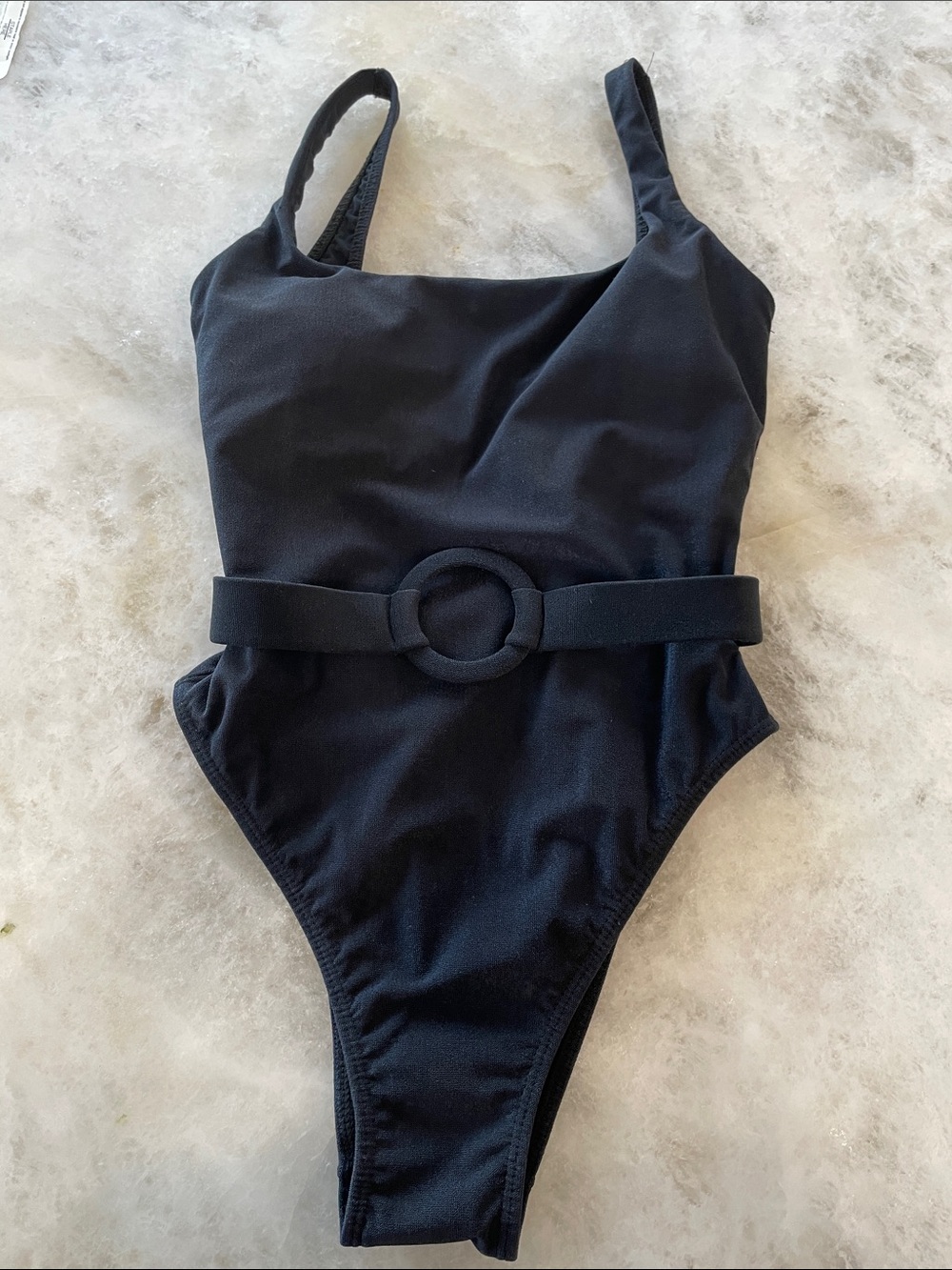 Vix Black One-Piece Swimsuit with Belt NWT 192.00